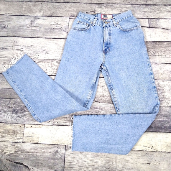 Old Navy Denim - Vintage 90's Old Navy High Rise Fringe Hem Jeans